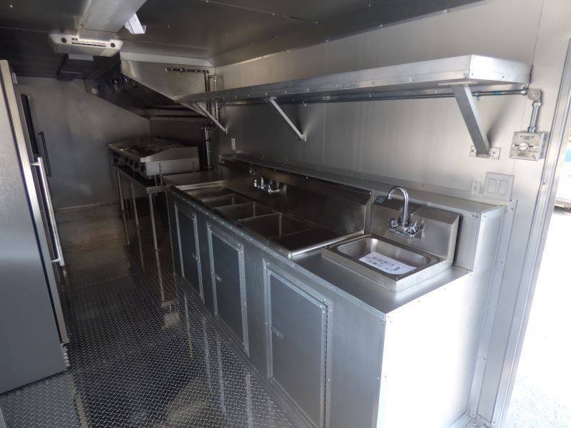 Concession Trailer Charcoal Gray 8.5′ x 24′ Catering Event Food Trailer — photo 13