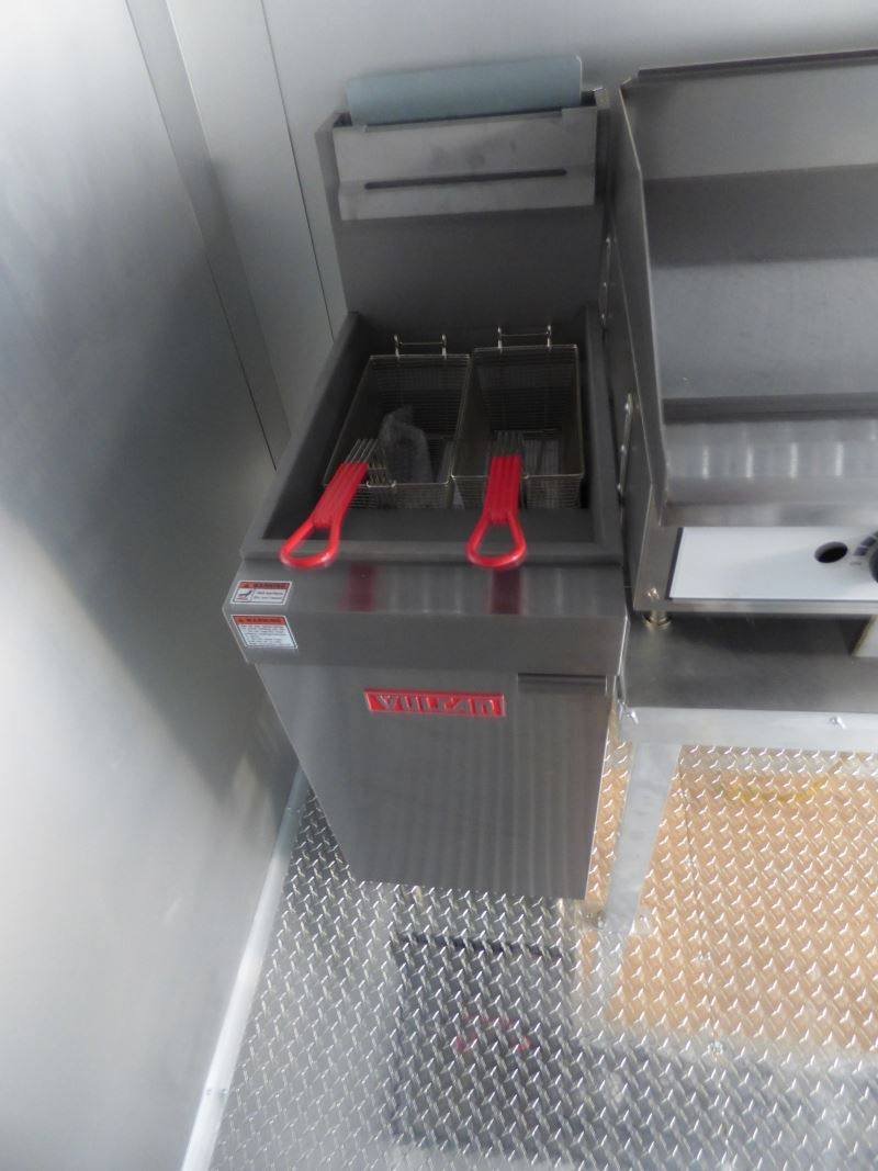 Concession Trailer Charcoal Gray 8.5′ x 24′ Catering Event Food Trailer — photo 3