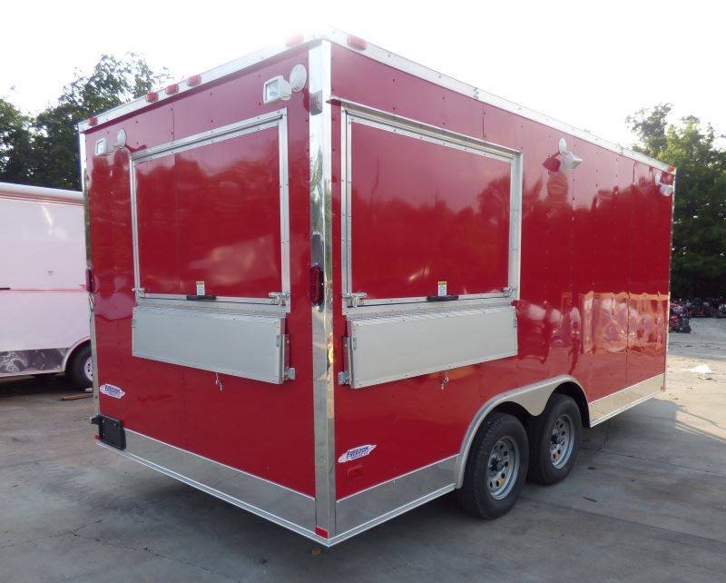 Concession Trailer Red 8.5′ x 16′ Catering Event Food Trailer — photo 6