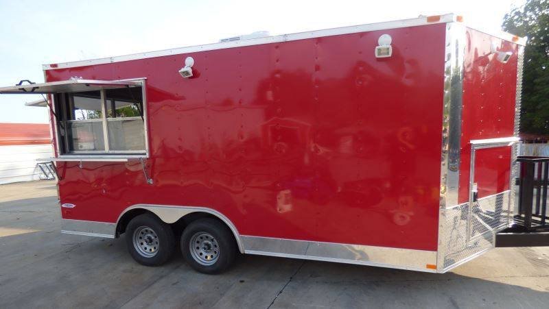 Concession Trailer Red 8.5′ x 16′ Catering Event Food Trailer — photo 4