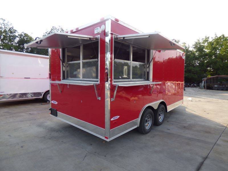 Concession Trailer Red 8.5′ x 16′ Catering Event Food Trailer — photo 14
