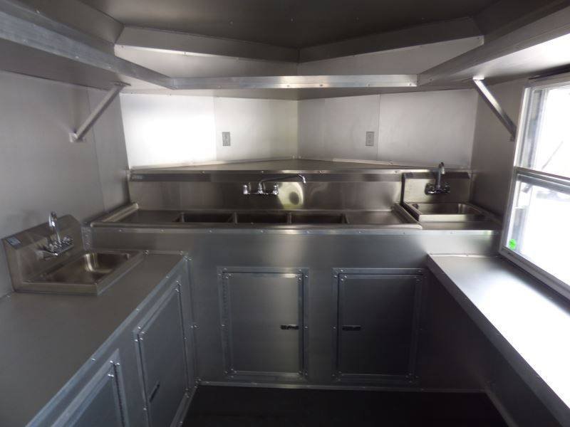 Concession Trailer Orange 8.5′ x 24′ BBQ Catering Food Trailer — photo 15