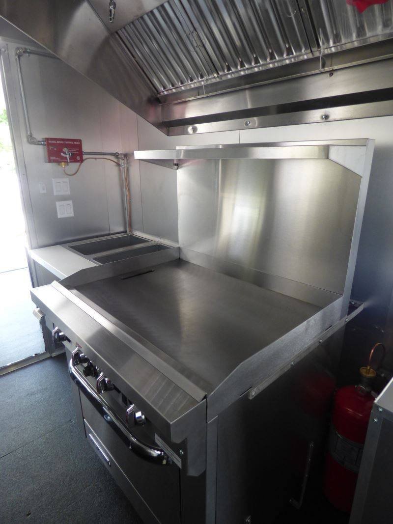 Concession Trailer Orange 8.5′ x 24′ BBQ Catering Food Trailer — photo 11