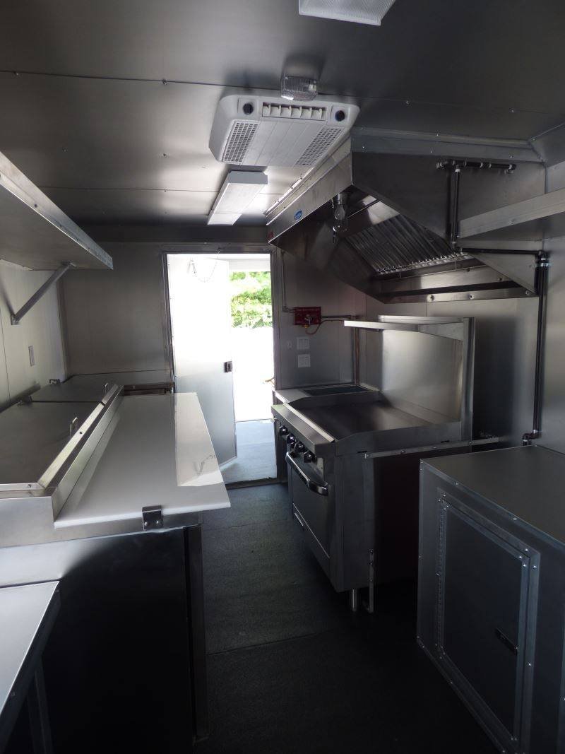 Concession Trailer Orange 8.5′ x 24′ BBQ Catering Food Trailer — photo 13