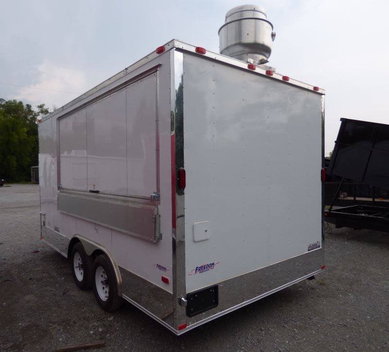 Concession Trailer White 8.5′ x 16′ Food Catering Event Trailer — photo 5