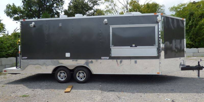 Concession Trailer 8.5′ x 20′ Charcoal Gray Catering Trailer — photo 15