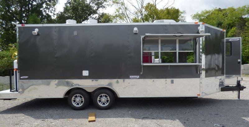 Concession Trailer 8.5′ x 20′ Charcoal Gray Catering Trailer — photo 3