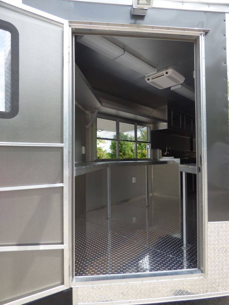 Concession Trailer 8.5′ x 20′ Charcoal Gray Catering Trailer — photo 5