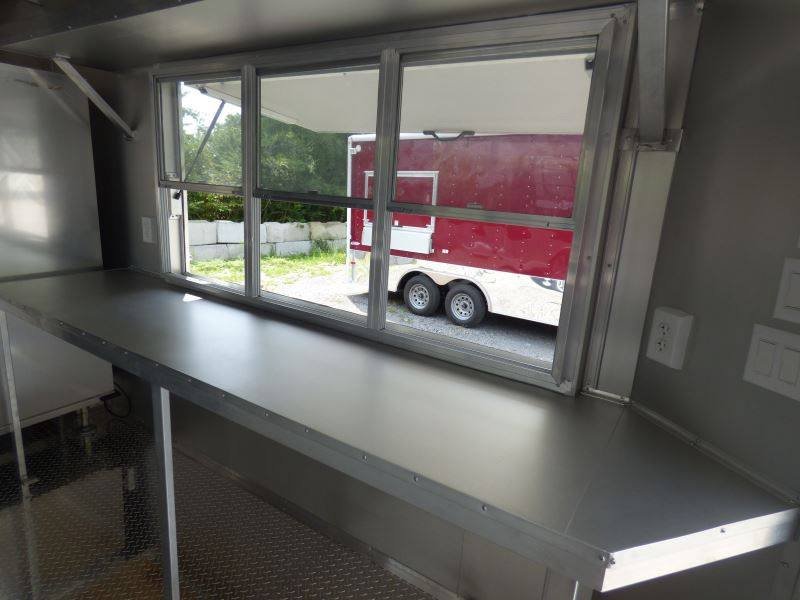 Concession Trailer 8.5′ x 20′ Charcoal Gray Catering Trailer — photo 4