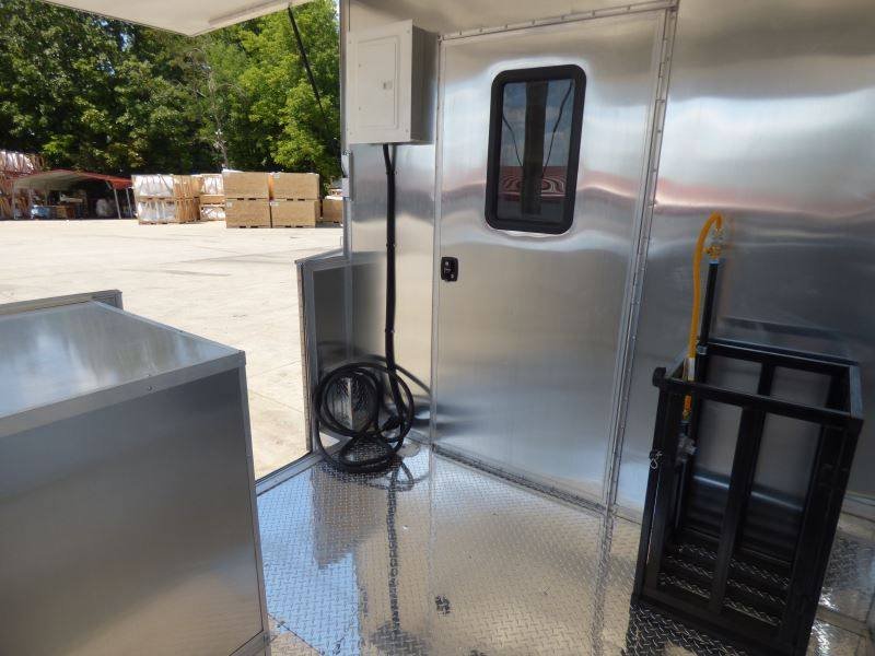 Concession Trailer Arizona Beige 8.5′ x 26′ BBQ Smoker Event Catering Restroom — photo 4