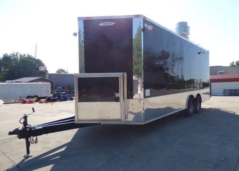 Concession Trailer Black 8.5X20 Catering Event Food Trailer — photo 9