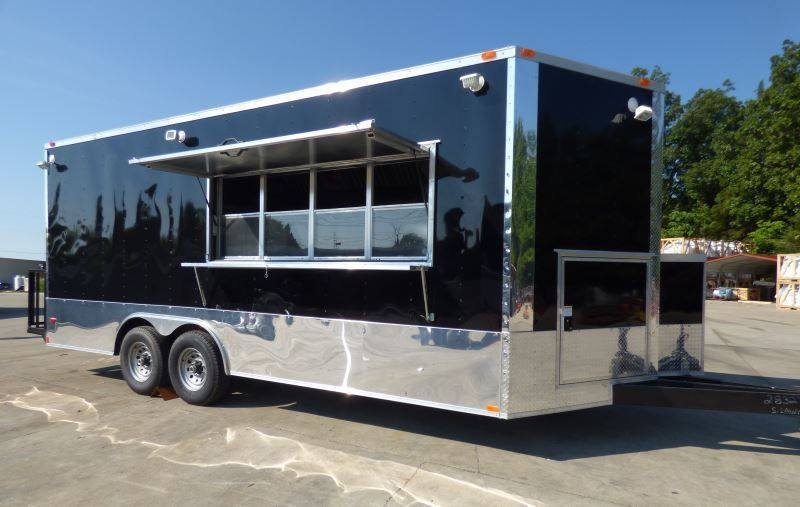 Concession Trailer Black 8.5X20 Catering Event Food Trailer — photo 7