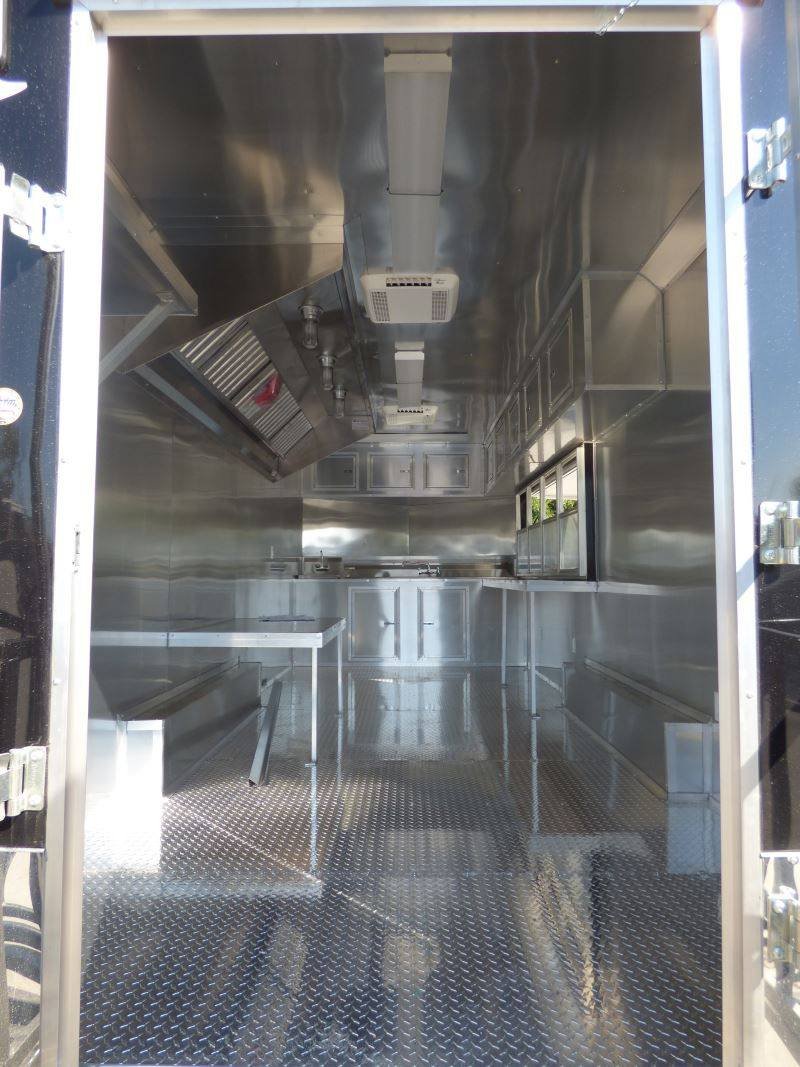 Concession Trailer Black 8.5X20 Catering Event Food Trailer — photo 4