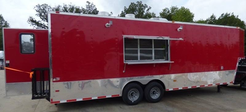 Concession Trailer 8.5’x30′ Red – Food Event Catering BBQ — photo 9