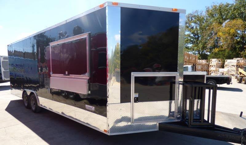 Concession Trailer 8.5′ x 24′ Black – Food Event Catering BBQ — photo 14