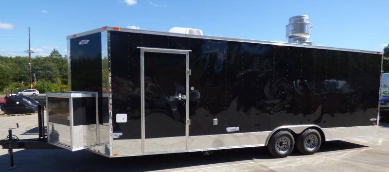 Concession Trailer 8.5′ x 24′ Black – Food Event Catering BBQ — photo 11