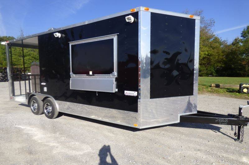 Concession Trailer Black 8.5′ x 20′ BBQ Smoker Event Catering Trailer — photo 6