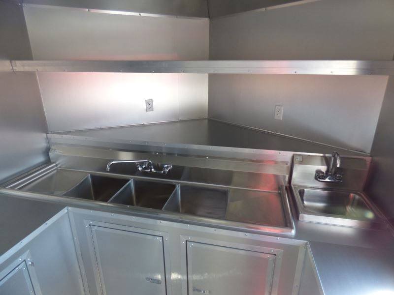 Concession Trailer Black 8.5′ x 20′ BBQ Smoker Event Catering Trailer — photo 5