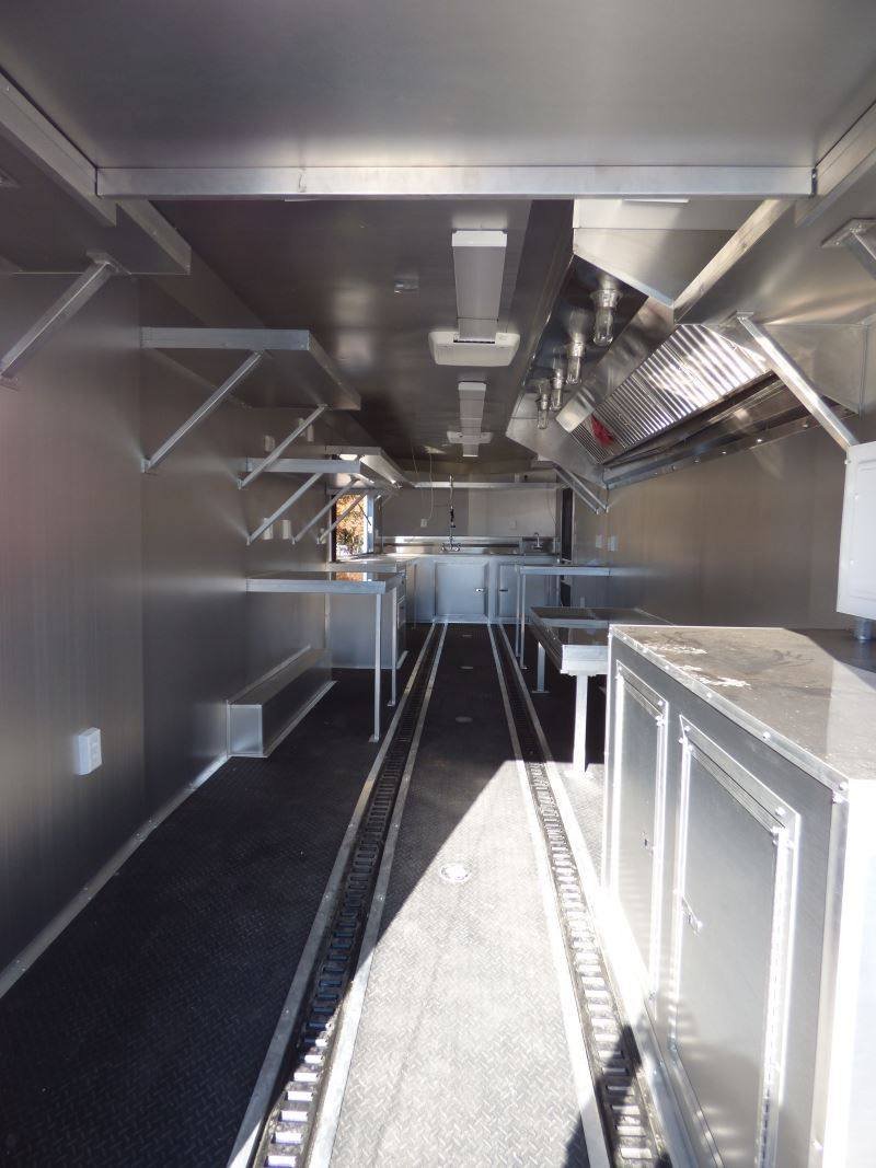 Concession Trailer Red 8.5′ x 30′ Catering Event Food Trailer — photo 5