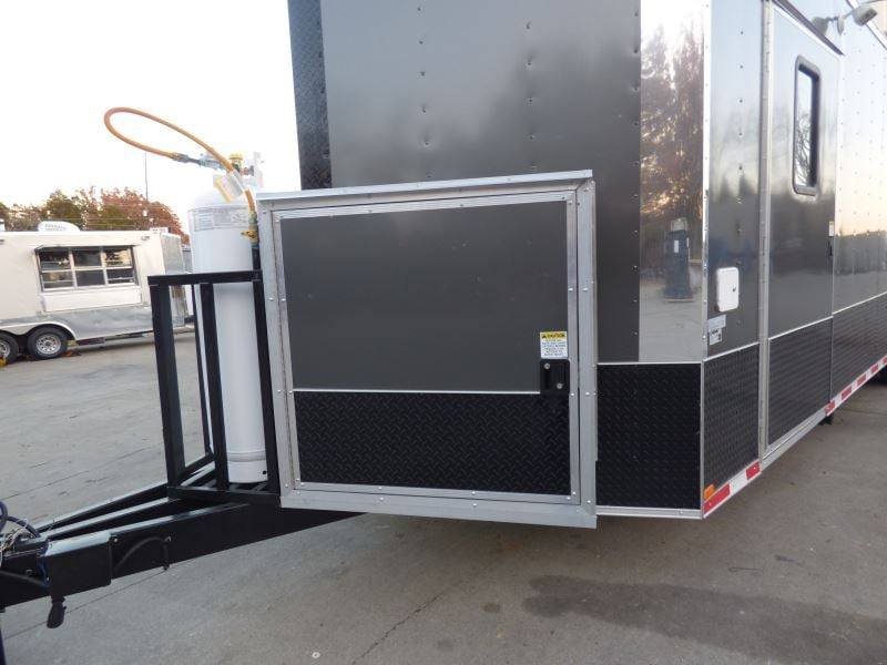 Concession Trailer 8.5’x28′ Charcoal Gray – Smoker BBQ Vending Concession — photo 5