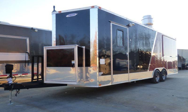 Concession Trailer Black Brandywine 8.5′ x 24′ BBQ Smoker Event Catering — photo 6