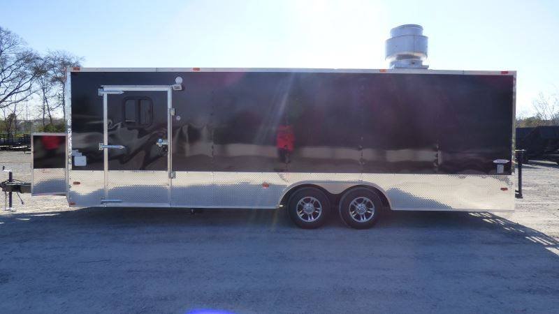 Concession Trailer Black 8.5′ x 24′ Food Catering Event Festival — photo 5