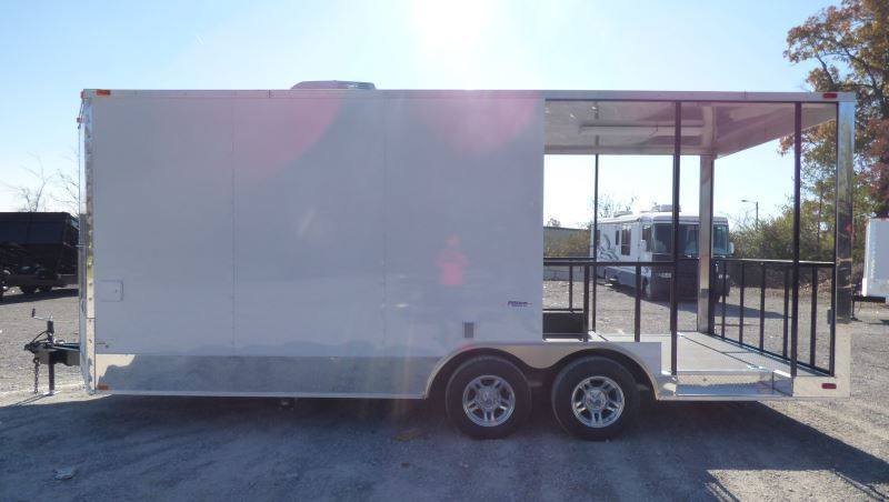 Concession Trailer White 8.5′ x 20′ BBQ Smoker Event Catering — photo 12