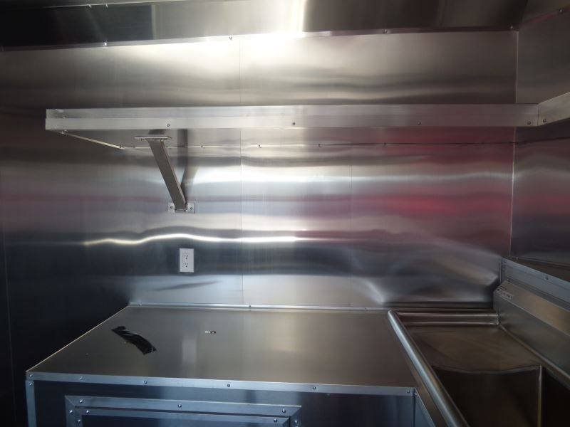 Concession Trailer White 8.5′ x 20′ BBQ Smoker Event Catering — photo 4