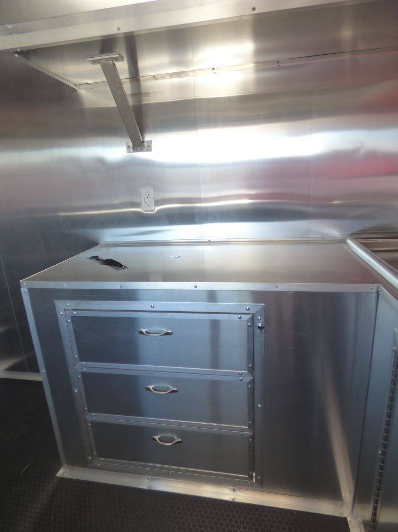 Concession Trailer White 8.5′ x 20′ BBQ Smoker Event Catering — photo 13