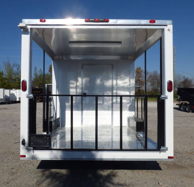 Concession Trailer White 8.5′ x 20′ BBQ Smoker Event Catering Trailer — photo 4