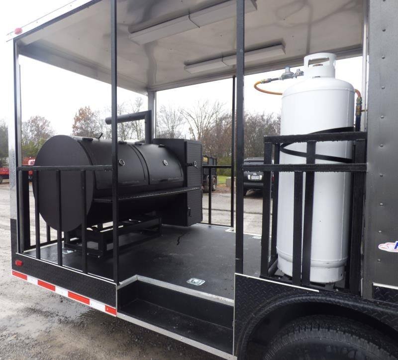 Concession Trailer 8.5’x28′ Charcoal Gray – Smoker BBQ Vending Concession — photo 6