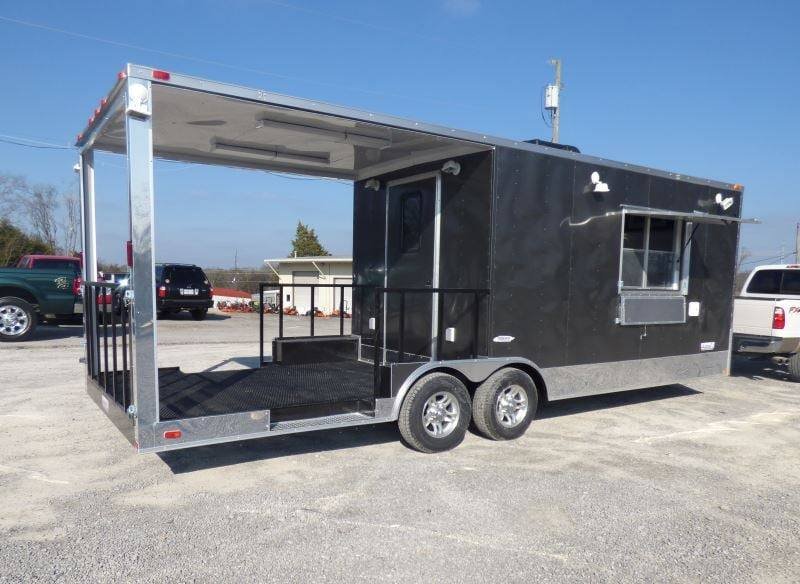 Concession Trailer 8.5′ x 24′ Charcoal Gray- Catering Food Smoker BBQ Restroom — photo 2