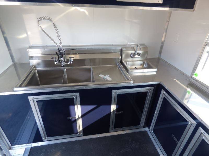 Concession Trailer 8.5′ x 24′ Charcoal Gray- Catering Food Smoker BBQ Restroom — photo 5