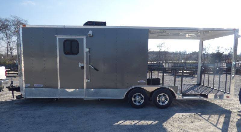 Concession Trailer 8.5′ x 24′ Charcoal Gray- Catering Food Smoker BBQ Restroom — photo 3