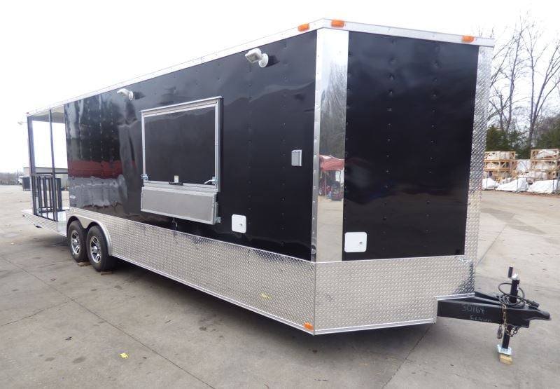 Concession Trailer 8.5’x28′ Black – BBQ Smoker Event Catering Food Restroom — photo 5