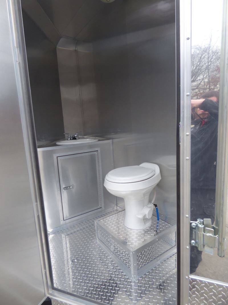 Concession Trailer 8.5’x28′ Black – BBQ Smoker Event Catering Food Restroom — photo 4