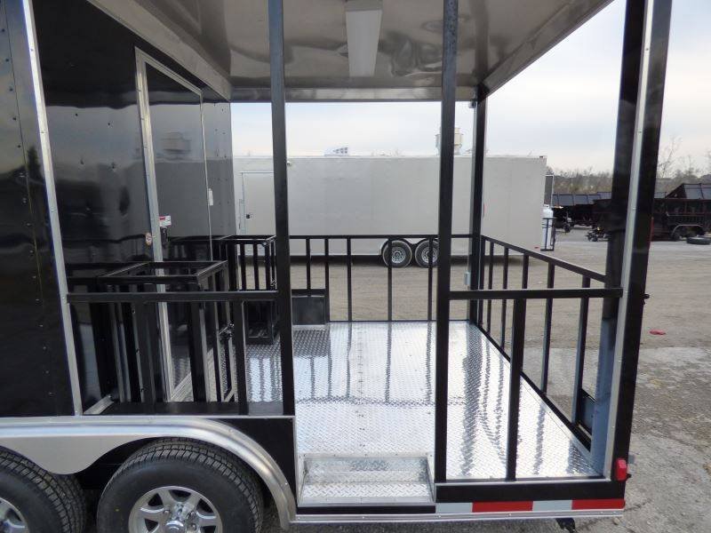 Concession Trailer Black 8.5′ x 20′ BBQ Smoker Food Catering — photo 8
