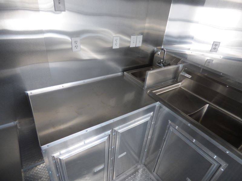 Concession Trailer Black 8.5′ x 20′ BBQ Smoker Food Catering — photo 2