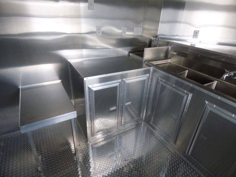 Concession Trailer Black 8.5′ x 20′ BBQ Smoker Food Catering — photo 5