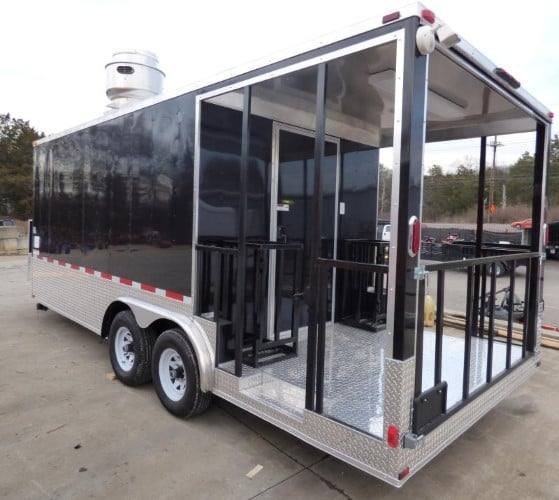 8.5′ x 20′ Concession Black BBQ Food Event Catering Trailer — photo 6