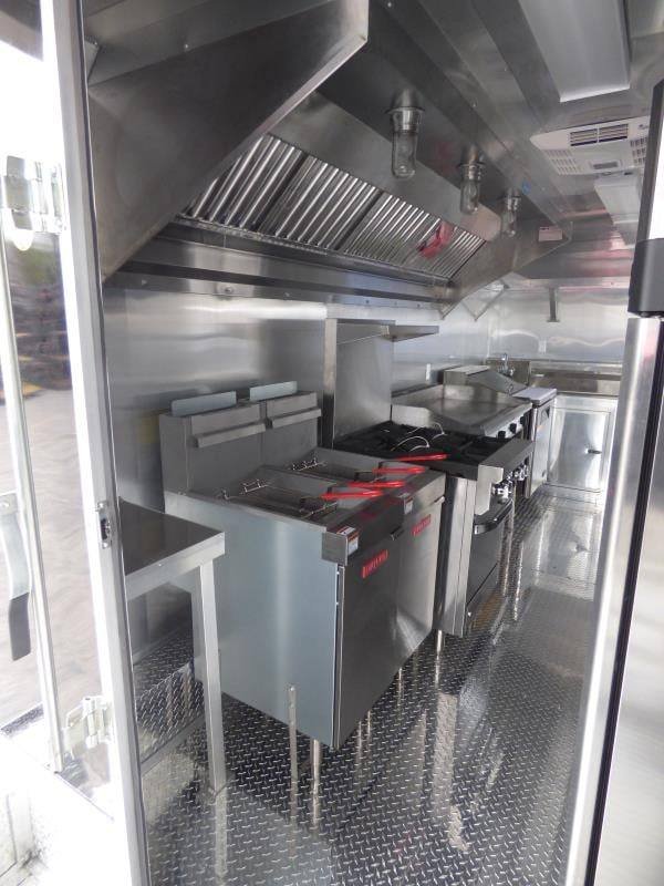 Concession Trailer 8.5’x28′ Black – Smoker BBQ Catering Food Event Restroom — photo 11