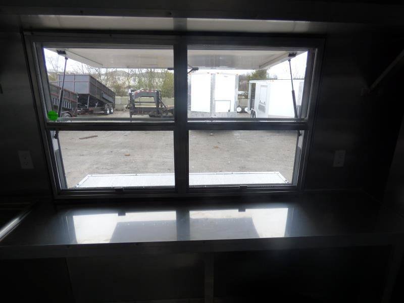 Concession Trailer 8.5’x28′ Black – Smoker BBQ Catering Food Event Restroom — photo 2