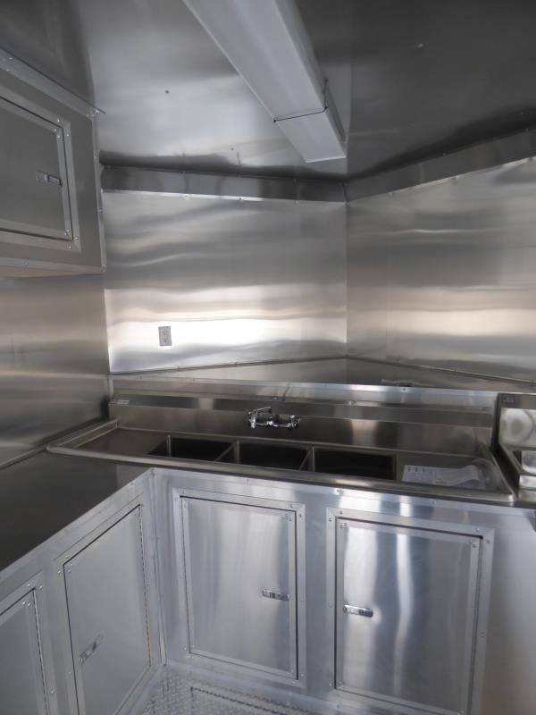 Concession Trailer 8.5′ x 24′ Red – BBQ Smoker Food Catering — photo 6