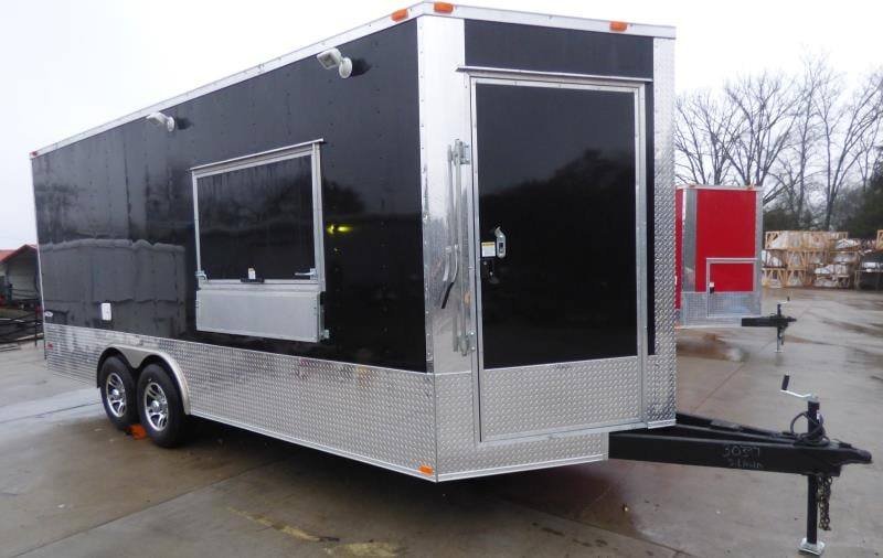 Concession Trailer 8.5’x20′ Black – Food Catering Event BBQ — photo 3