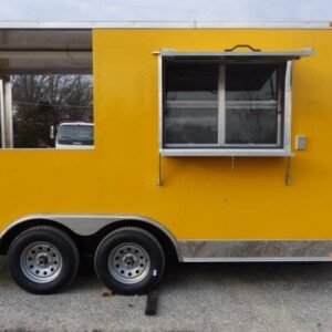 8.5 x 14 Penske Yellow Trailer with half-walled 6-foot porch - view 9