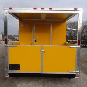 8.5 x 14 Penske Yellow Trailer with half-walled 6-foot porch - view 15