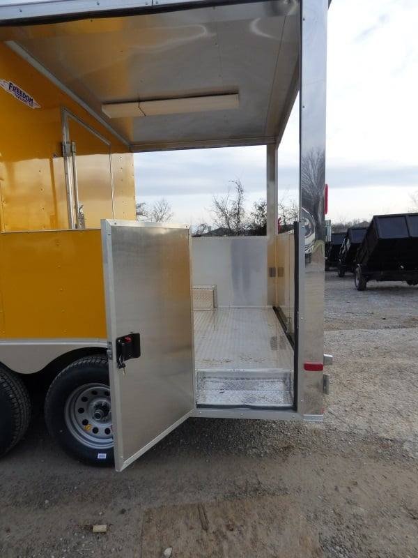 Concession Trailer 8.5’x14′ Yellow – Smoker BBQ Catering Event — photo 4