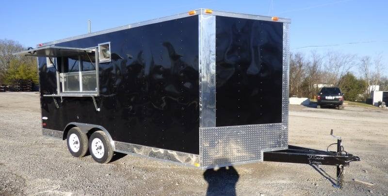 Concession Trailer 8.5’x16′ Black – Food Event Catering BBQ — photo 4