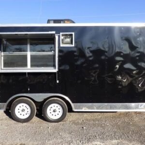 8.5 x 16 Black Vending Trailer with 42-inch vent hood - view 13