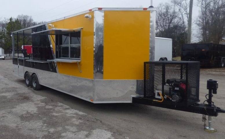 Concession Trailer 8.5 X 24 Yellow – BBQ Food Event Catering — photo 3